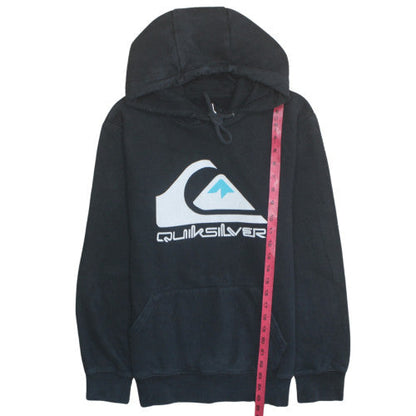 Quiksilver Men’s Black Pullover Hoodie Size S Graphic Surf Style