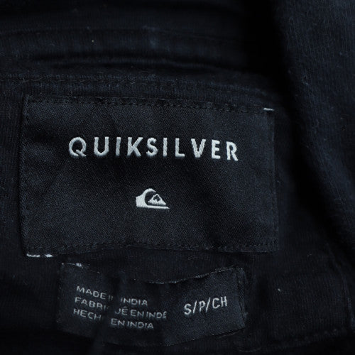 Quiksilver Men’s Black Pullover Hoodie Size S Graphic Surf Style