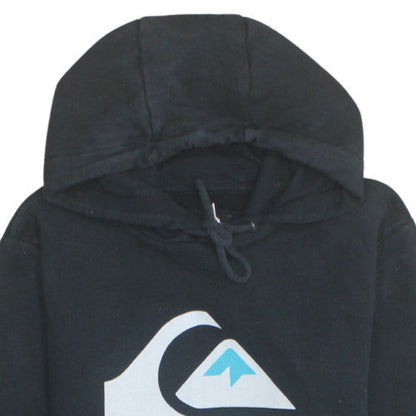 Quiksilver Men’s Black Pullover Hoodie Size S Graphic Surf Style
