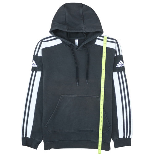 Adidas Men's Black Pullover Hoodie L Logo Sports Fleece Sweatshirt