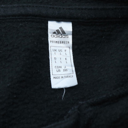 Adidas Men's Black Pullover Hoodie L Logo Sports Fleece Sweatshirt