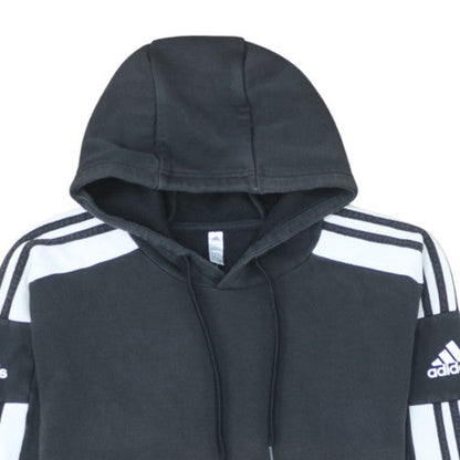 Adidas Men's Black Pullover Hoodie L Logo Sports Fleece Sweatshirt