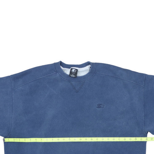 Starter Men's Blue Pullover Fleece Sweatshirt Size L Vintage