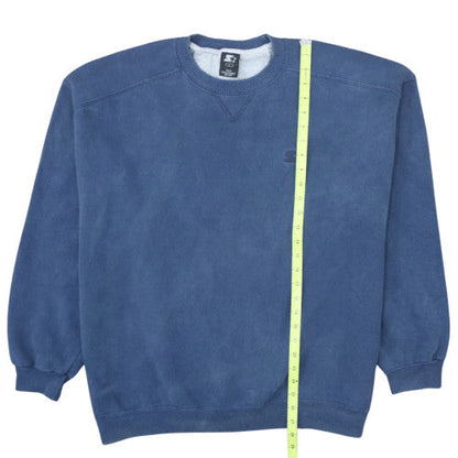 Starter Men's Blue Pullover Fleece Sweatshirt Size L Vintage