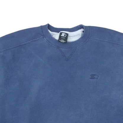 Starter Men's Blue Pullover Fleece Sweatshirt Size L Vintage