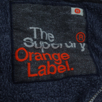 Superdry Men's Blue Full Zip Hoodie XL Classic Knit Sweatshirt