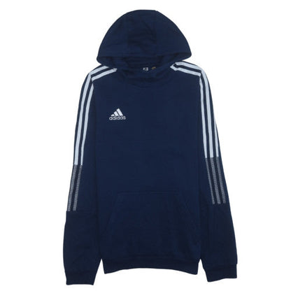 Adidas Men's Blue Pullover Hoodie Size S Sports Fleece