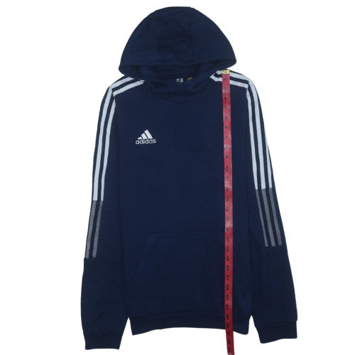 Adidas Men's Blue Pullover Hoodie Size S Sports Fleece