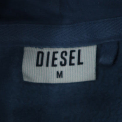 Diesel Mens Blue Pullover Hoodie M Cotton Blend Fleece