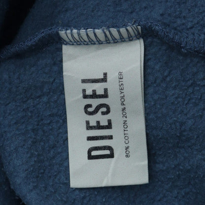 Diesel Mens Blue Pullover Hoodie M Cotton Blend Fleece
