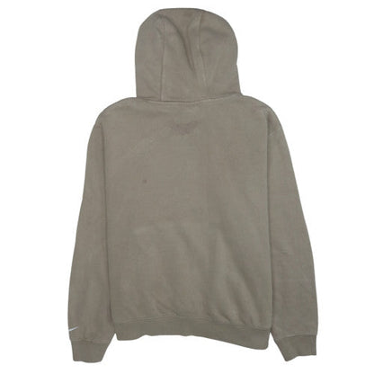 Nike Women Beige Large Pullover Hoodie with Logo Design