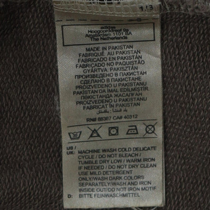 Adidas Women Grey Trefoil Logo Pullover Hoodie Size M