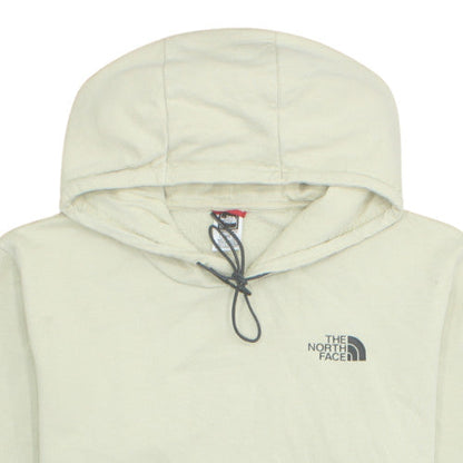 The North Face Unisex Beige Pullover Hoodie M Cotton Fleece