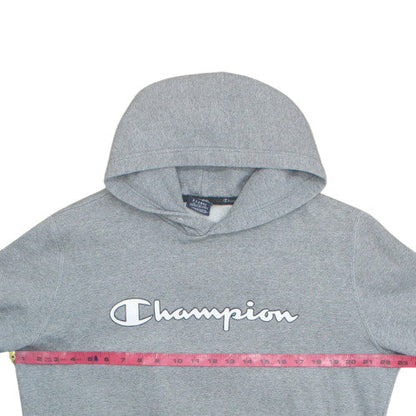 Champion Women's Grey Pullover Hoodie XL Logo Graphic Cotton Blend