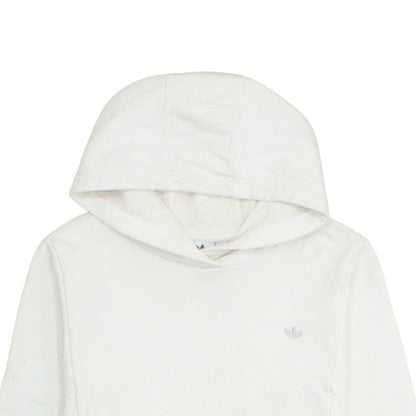 Adidas Womens White Pullover Hoodie Size 20-22 Plus Cotton Blend