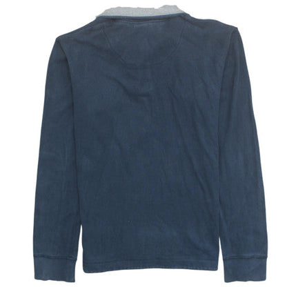 Timberland Men's Blue 1/4 Zip Collared Regular Fit Sweatshirt M