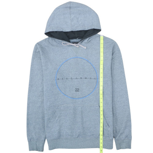 Billabong Mens Grey Pullover Hoodie Medium Fleece Sweatshirt