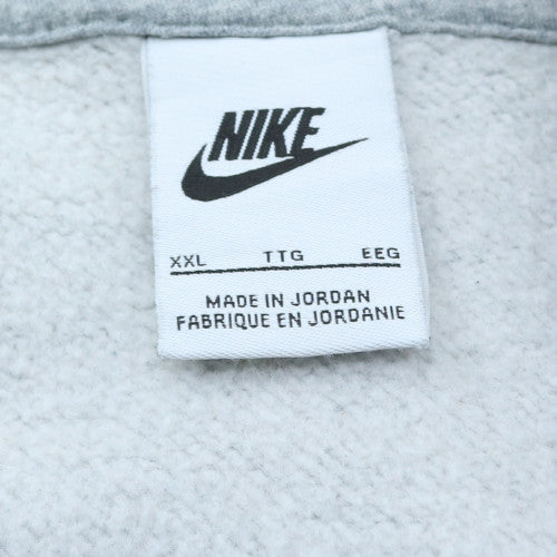 Nike Men's Grey 2XL Full Zip Fleece Hoodie Sweatshirt