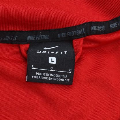 Nike Men's Red Full Zip Dri-Fit Sports Sweatshirt Size L