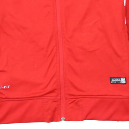 Nike Men's Red Full Zip Dri-Fit Sports Sweatshirt Size L
