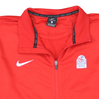 Nike Men's Red Full Zip Dri-Fit Sports Sweatshirt Size L