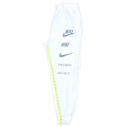 Nike Men's White Jogger Cargo Sweatpants S Logo Fleece
