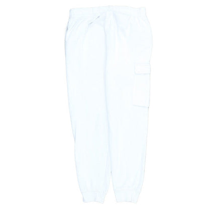 Nike Men's White Jogger Cargo Sweatpants S Logo Fleece