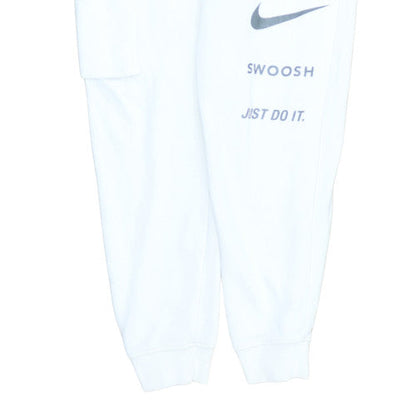 Nike Men's White Jogger Cargo Sweatpants S Logo Fleece