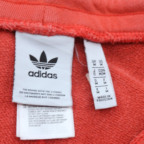 Adidas Mens Coral Orange Athletic Sweat Shorts Size M