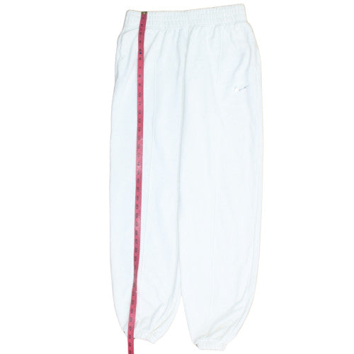 Nike Womens White Sweatpants M Elastic Waist Jogger Trousers