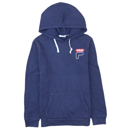 FILA Womens Navy Blue Pullover Hoodie XS Cotton Blend