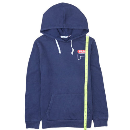FILA Womens Navy Blue Pullover Hoodie XS Cotton Blend