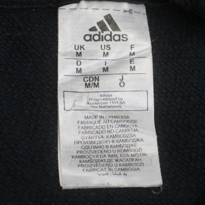 Adidas Men Black Pullover Hoodie Medium Sports Fleece