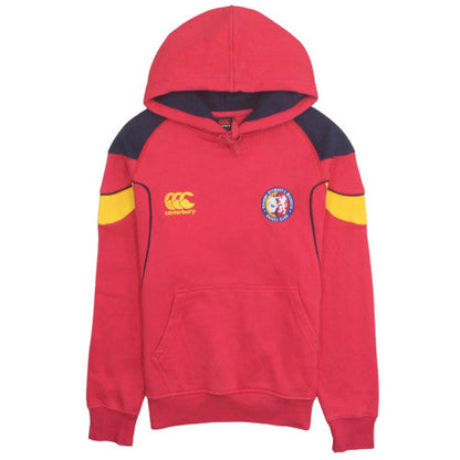 Canterbury Men's Red Hoodie Small Rugby Style Fleece Pullover