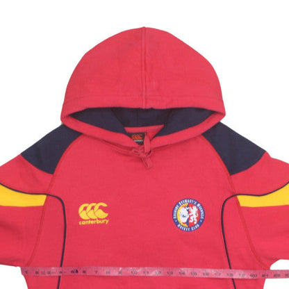 Canterbury Men's Red Hoodie Small Rugby Style Fleece Pullover