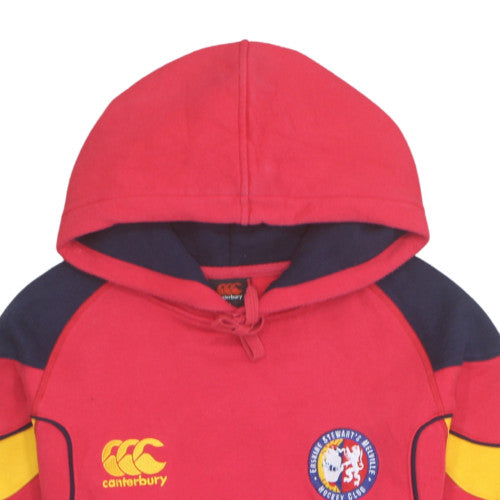 Canterbury Men's Red Hoodie Small Rugby Style Fleece Pullover