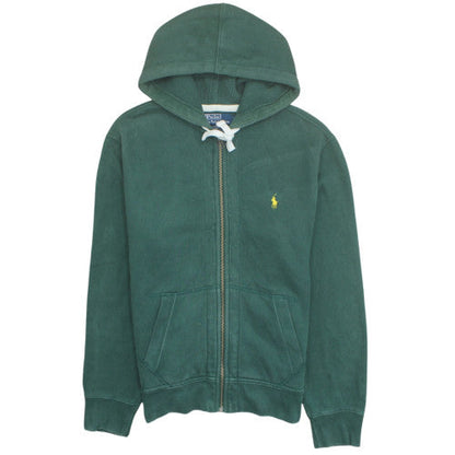 Polo Ralph Lauren Men's Green Full Zip Hoodie M Cotton Blend