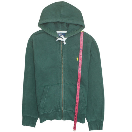 Polo Ralph Lauren Men's Green Full Zip Hoodie M Cotton Blend