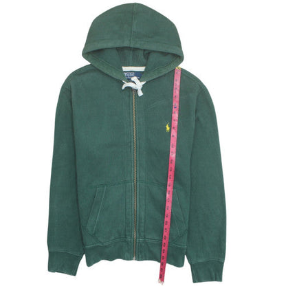 Polo Ralph Lauren Men's Green Full Zip Hoodie M Cotton Blend