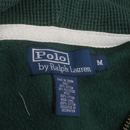 Polo Ralph Lauren Men's Green Full Zip Hoodie M Cotton Blend