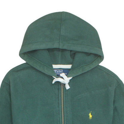 Polo Ralph Lauren Men's Green Full Zip Hoodie M Cotton Blend