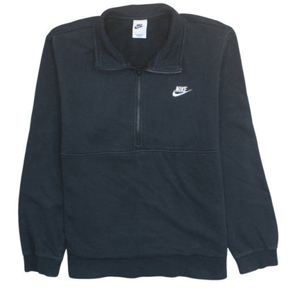Nike Men's Black L 1/2 Zip Fleece Sweatshirt Regular Fit Sportswear