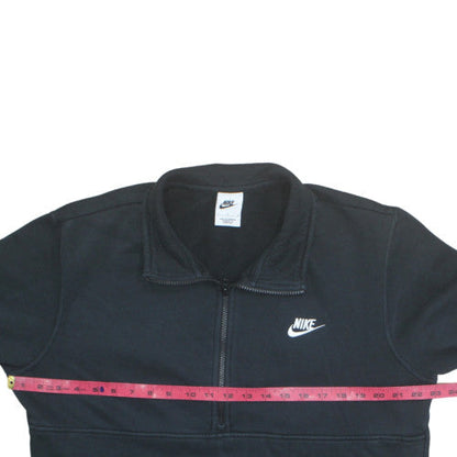 Nike Men's Black L 1/2 Zip Fleece Sweatshirt Regular Fit Sportswear