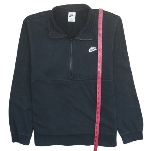 Nike Men's Black L 1/2 Zip Fleece Sweatshirt Regular Fit Sportswear