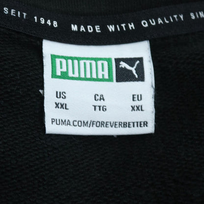 Puma Men Black 2XL 1/4 Zip Fleece Sweatshirt Sports Top