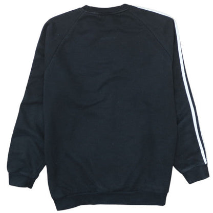 Adidas Mens Black L Pullover Sweatshirt Logo Crew Neck Fleece