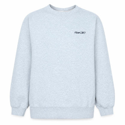 Reebok Mens Light Grey Crew Neck Sweatshirt Size L Cotton Blend
