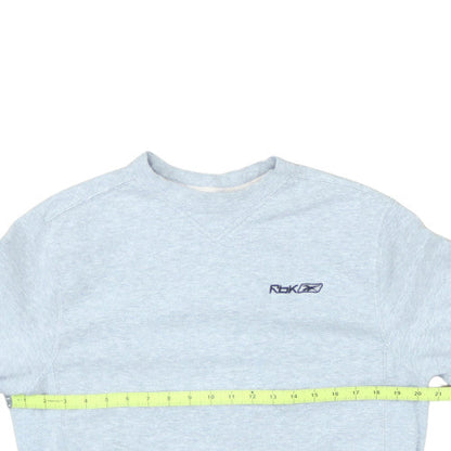 Reebok Mens Light Grey Crew Neck Sweatshirt Size L Cotton Blend