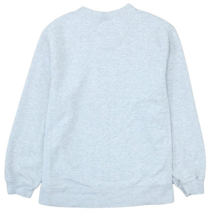 Reebok Mens Light Grey Crew Neck Sweatshirt Size L Cotton Blend