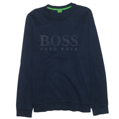 Hugo Boss Men's Blue Logo Crew Neck Sweatshirt Size L